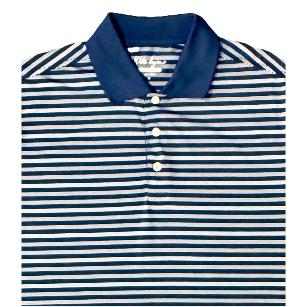 Walter Hagen Hdryo-Dri Men M Blue Short Sleeve Polo Golf Casual Athletic Shirt